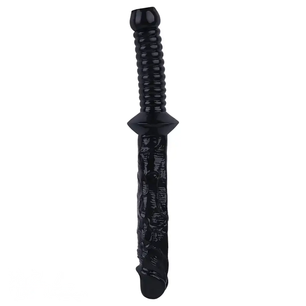 12.59in Extra Large Dual-Headed Handheld Solid Color Realistic Dildo