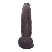 12.59in Fine Texture Real Skin Dual Density Soft Curved Dildo Adult Product