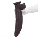 12.59in Fine Texture Real Skin Dual Density Soft Curved Dildo Adult Product