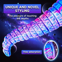 12.59in Monster Silicone Thick Tapered Head Raised Ridge Big Dildo