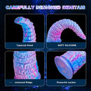 12.59in Monster Silicone Thick Tapered Head Raised Ridge Big Dildo