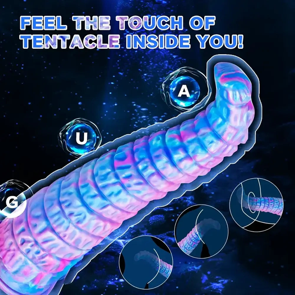 12.59in Monster Silicone Thick Tapered Head Raised Ridge Big Dildo