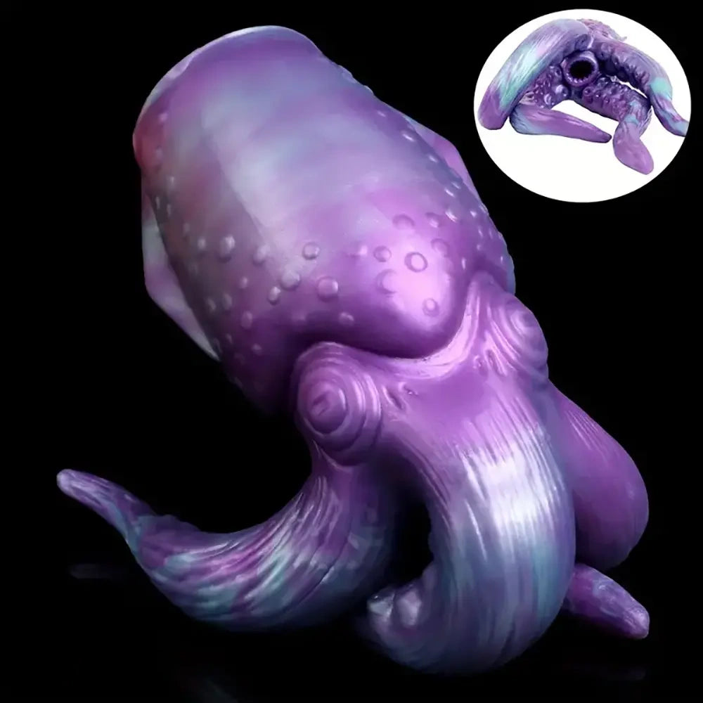 12.59in Octopus Anal Plug Silicone Tentacle Big Dildo Soft Masturbator