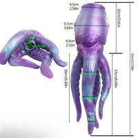 12.59in Octopus Anal Plug Silicone Tentacle Big Dildo Soft Masturbator