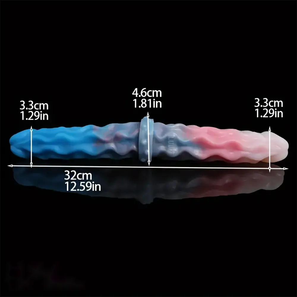 12.59in Silicone Soft Big Dual-Ended Dildo For Intimate Massaging