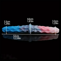12.59in Silicone Soft Big Dual-Ended Dildo For Intimate Massaging