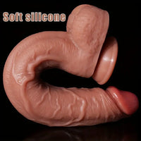 12.5in Realistic Lifelike Large Silicone Soft Dildo Female Sex Toy
