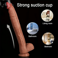12.5in Realistic Lifelike Large Silicone Soft Dildo Female Sex Toy
