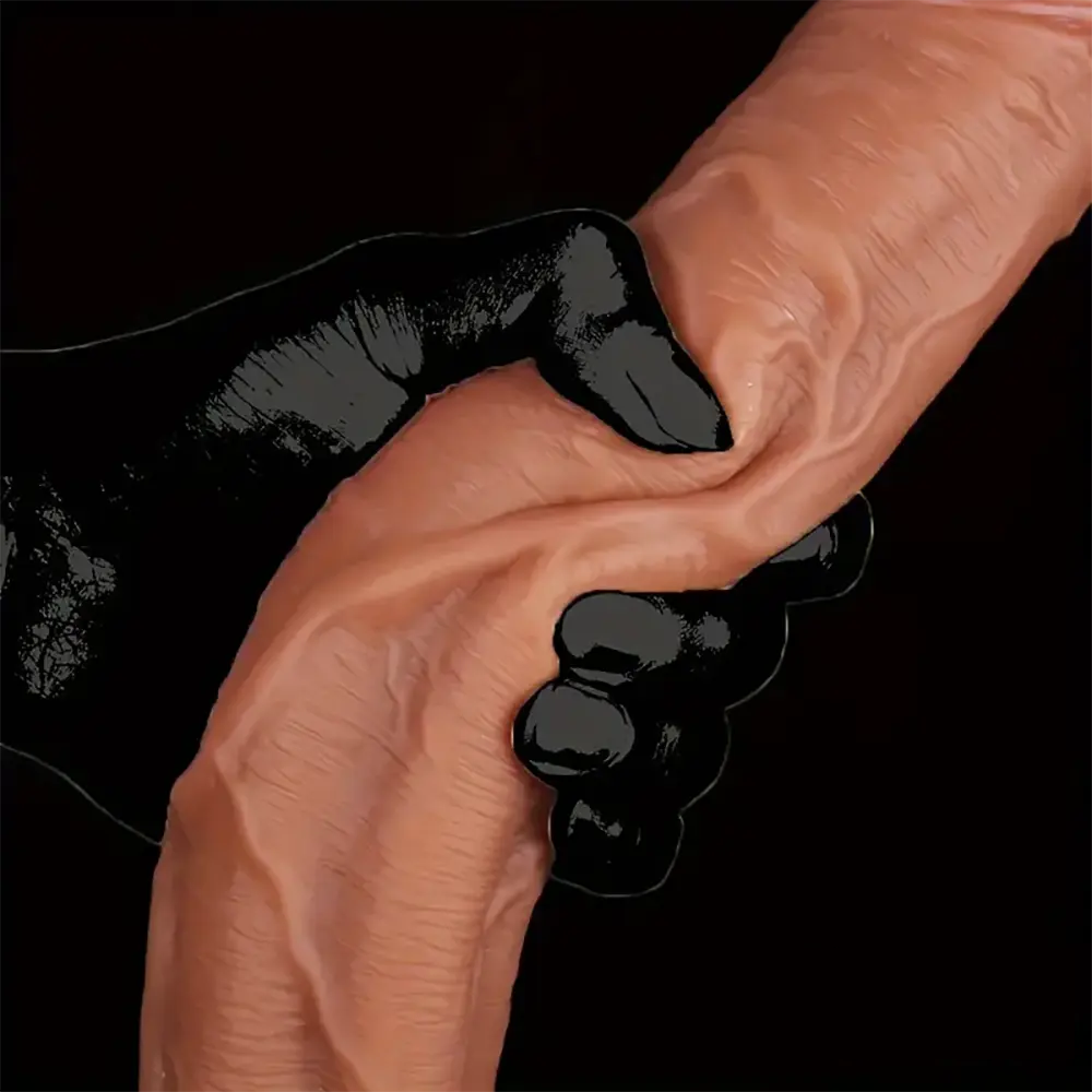 12.5in Realistic Lifelike Large Silicone Soft Dildo Female Sex Toy