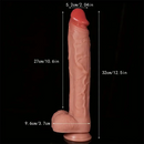 12.5in Realistic Lifelike Large Silicone Soft Dildo Female Sex Toy