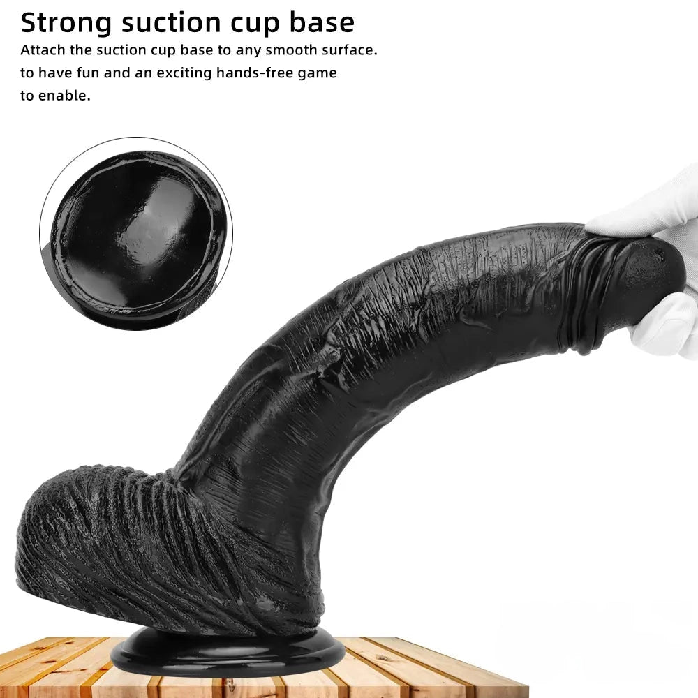 12.6in 14.17in Super Large Long Thick Black Real Anal Dildo For Adults