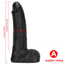 12.6in 14.17in Super Large Long Thick Black Real Anal Dildo For Adults