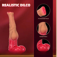 12.6in 14.37in 15.94in SML Liquid Silicone Animal Horse Cock Dildo Sex Toy