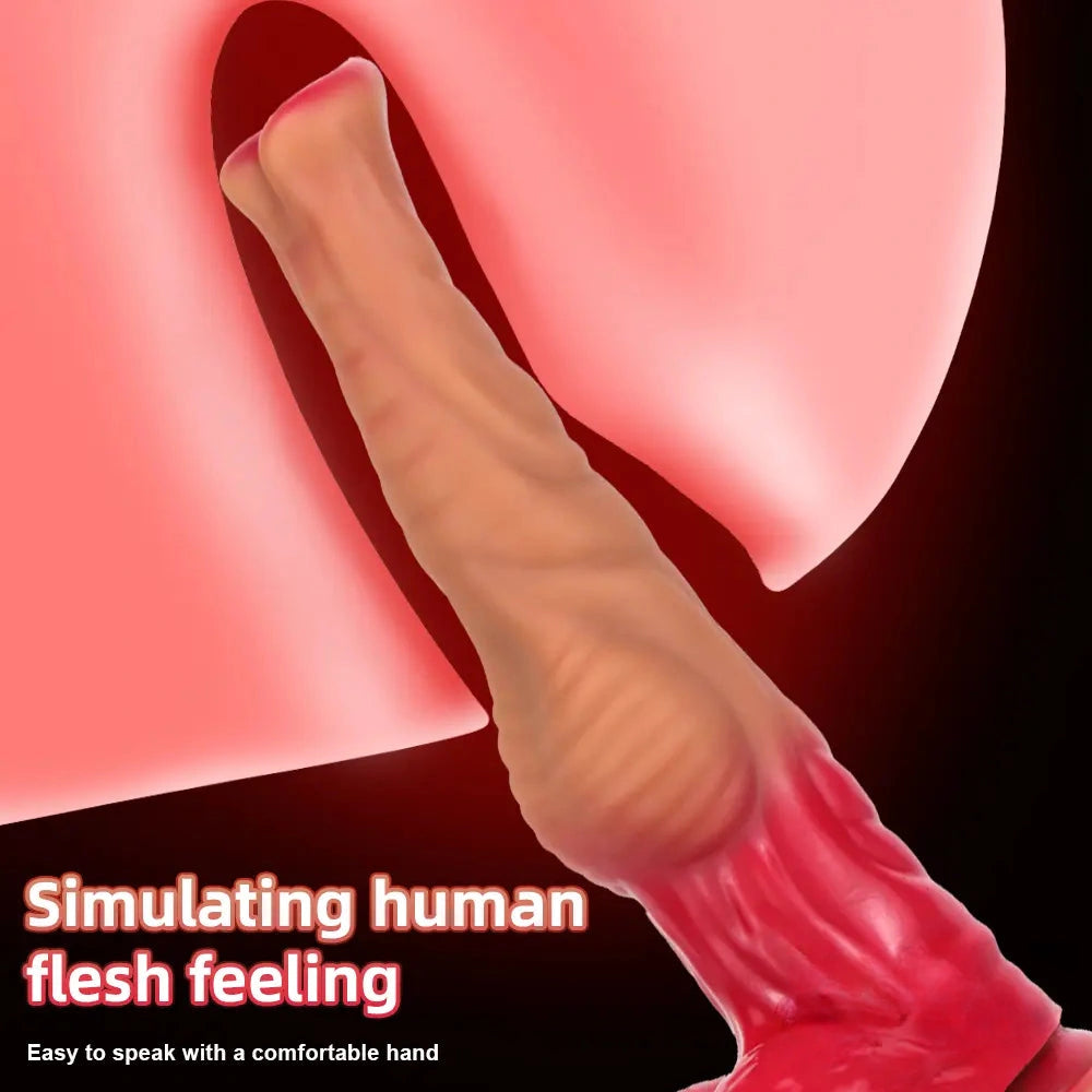 12.6in 14.37in 15.94in SML Liquid Silicone Animal Horse Cock Dildo Sex Toy