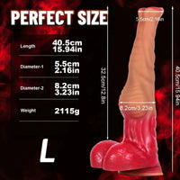 12.6in 14.37in 15.94in SML Liquid Silicone Animal Horse Cock Dildo Sex Toy
