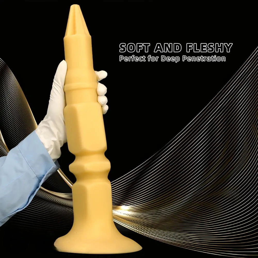 12.6in 14.56in 17.71in Pointed Tip Huge Long Silicone Soft Butt Plug Dildo