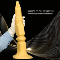 12.6in 14.56in 17.71in Pointed Tip Huge Long Silicone Soft Butt Plug Dildo