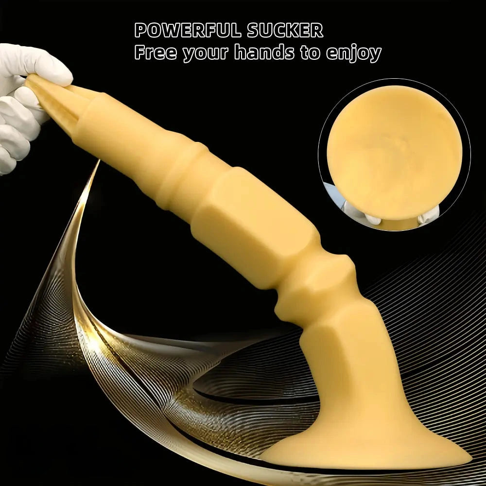 12.6in 14.56in 17.71in Pointed Tip Huge Long Silicone Soft Butt Plug Dildo