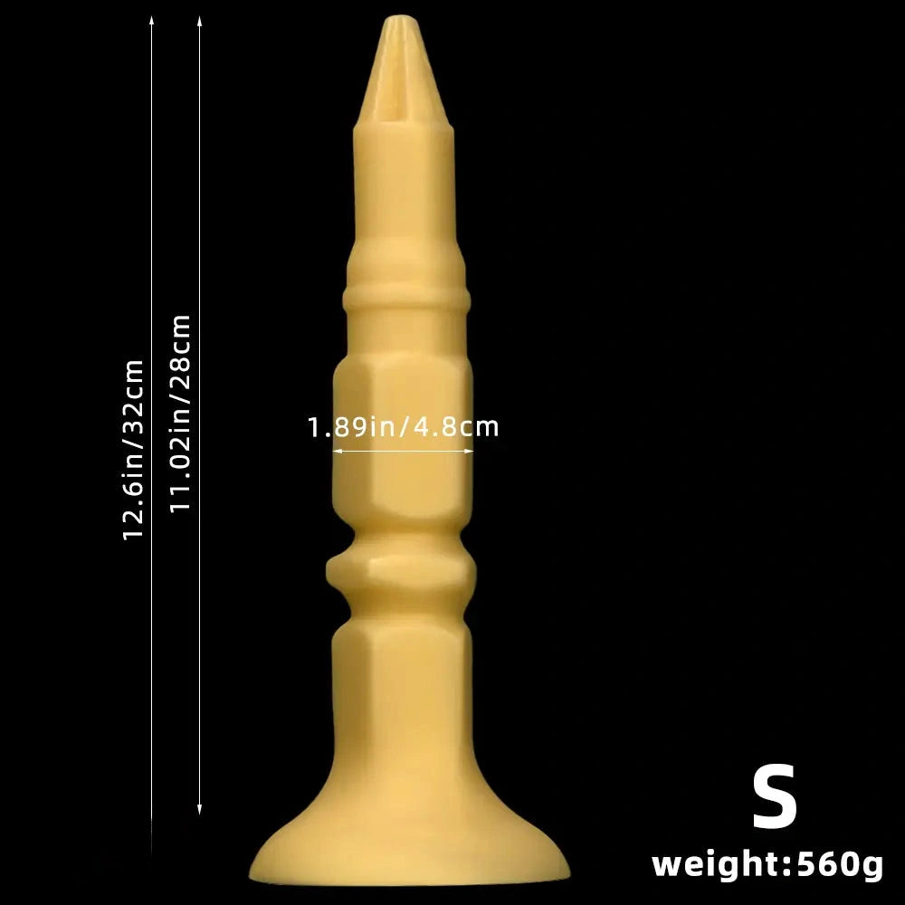 12.6in 14.56in 17.71in Pointed Tip Huge Long Silicone Soft Butt Plug Dildo