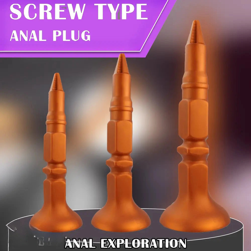 12.6in 14.5in 17.71in Screw Type Long Butt Plug Dildo Anal Plug Masturbator
