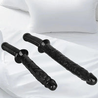 12.6in 15.15in Big PVC Sword Dildo With handle Anal Masturbator For Men