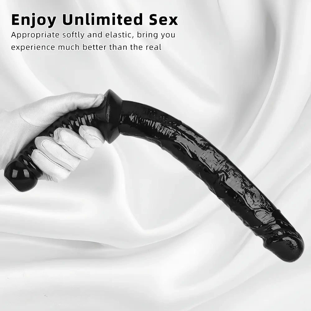 12.6in 15.15in Big PVC Sword Dildo With handle Anal Masturbator For Men