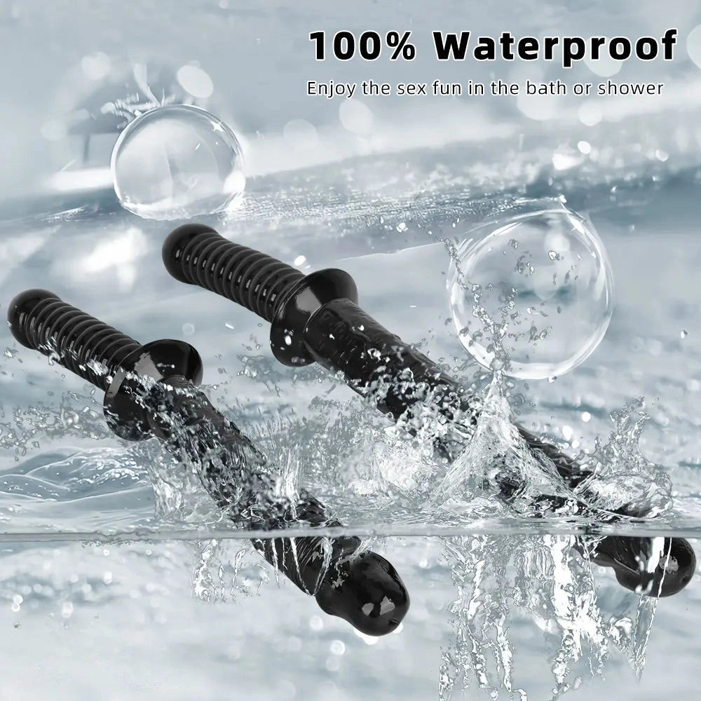 12.6in 15.15in Big PVC Sword Dildo With handle Anal Masturbator For Men