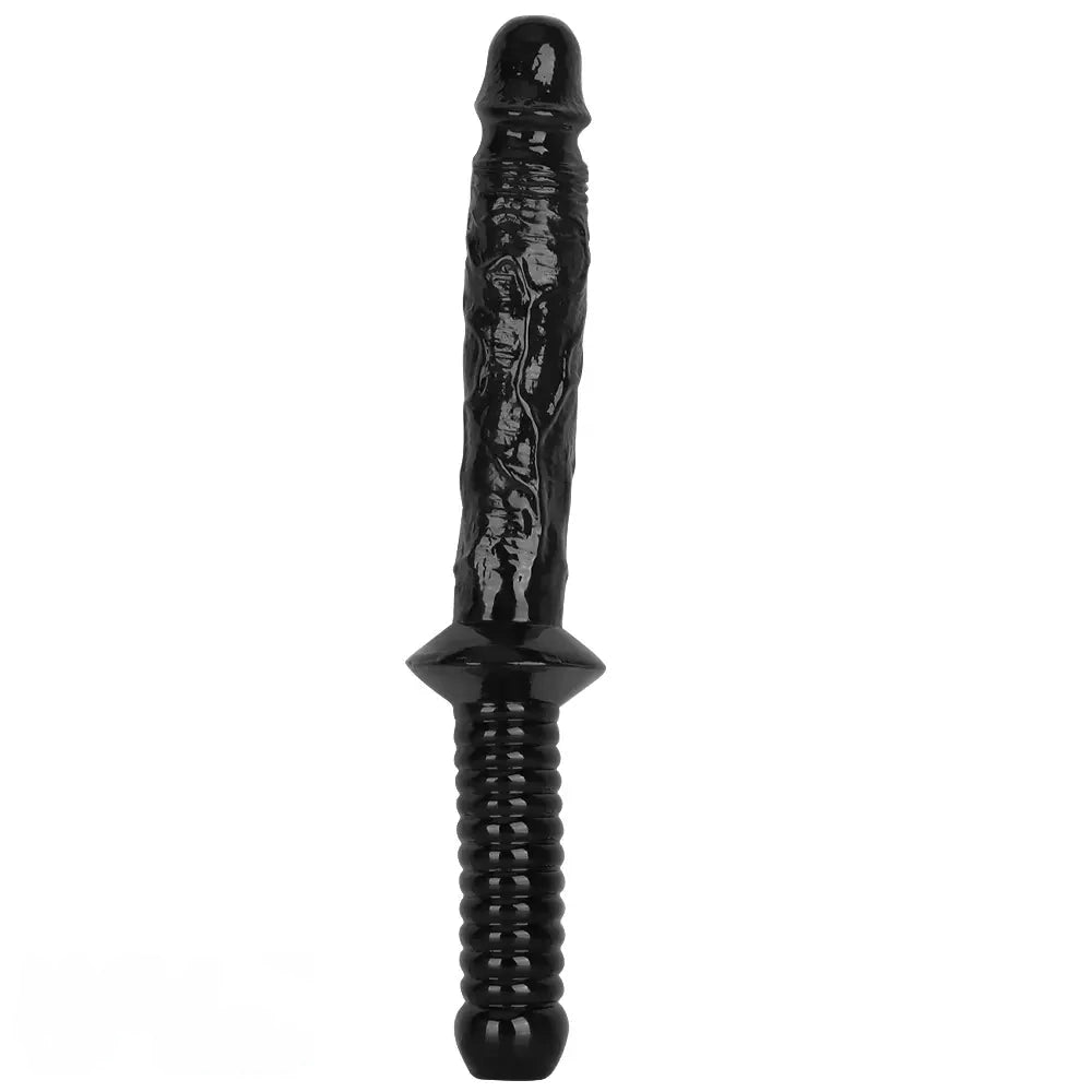 12.6in 15.15in Big PVC Sword Dildo With handle Anal Masturbator For Men