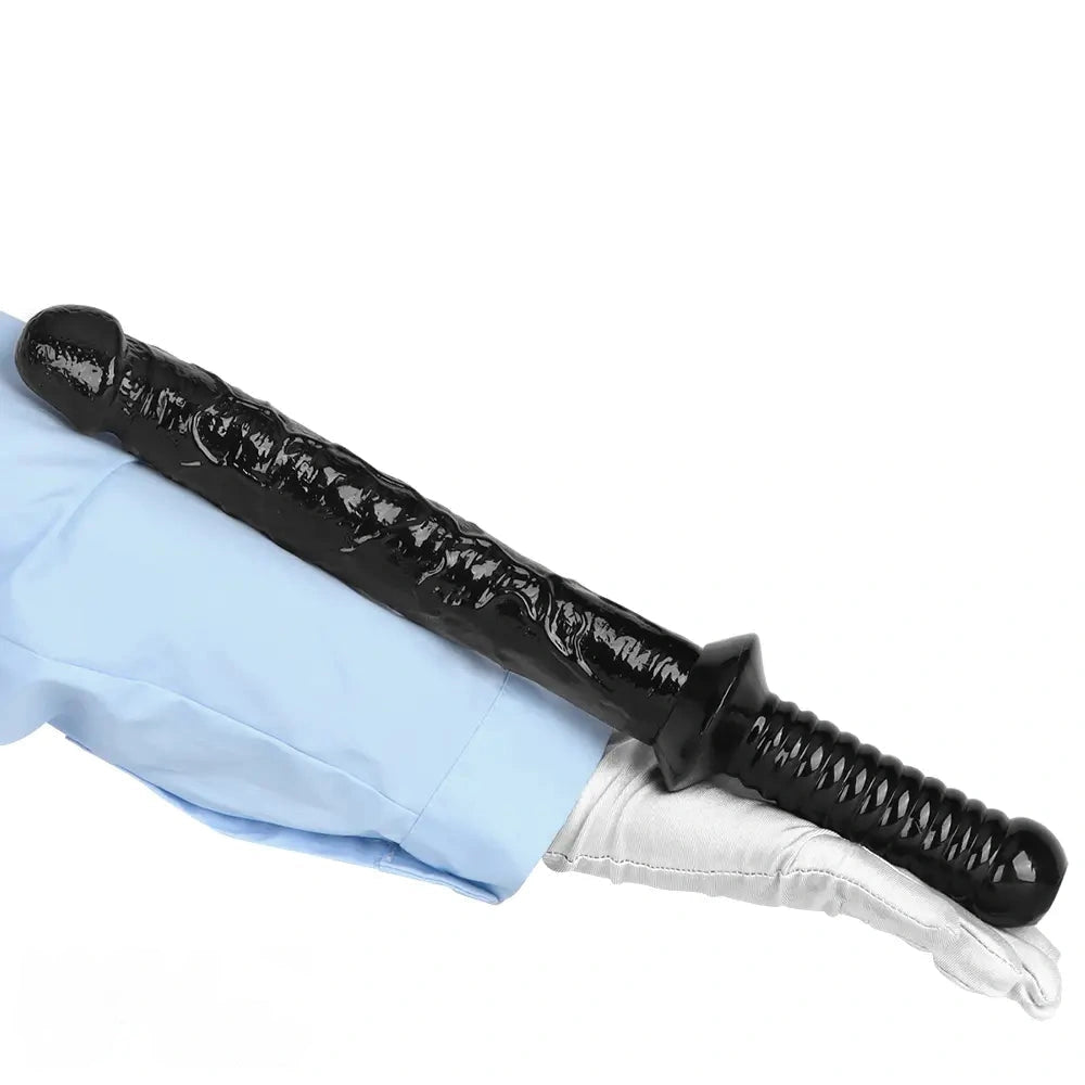 12.6in 15.15in Big PVC Sword Dildo With handle Anal Masturbator For Men