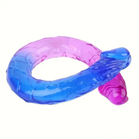 12.6in 17.32in Gradient Color Big Double Heads Dildo For G-Spot Vaginal Sex