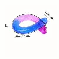 12.6in 17.32in Gradient Color Big Double Heads Dildo For G-Spot Vaginal Sex