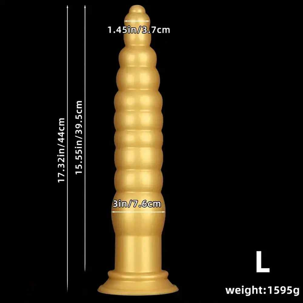 12.6in 17.32in Long Huge Silicone Anal Plug Dildo For Prostate Massage