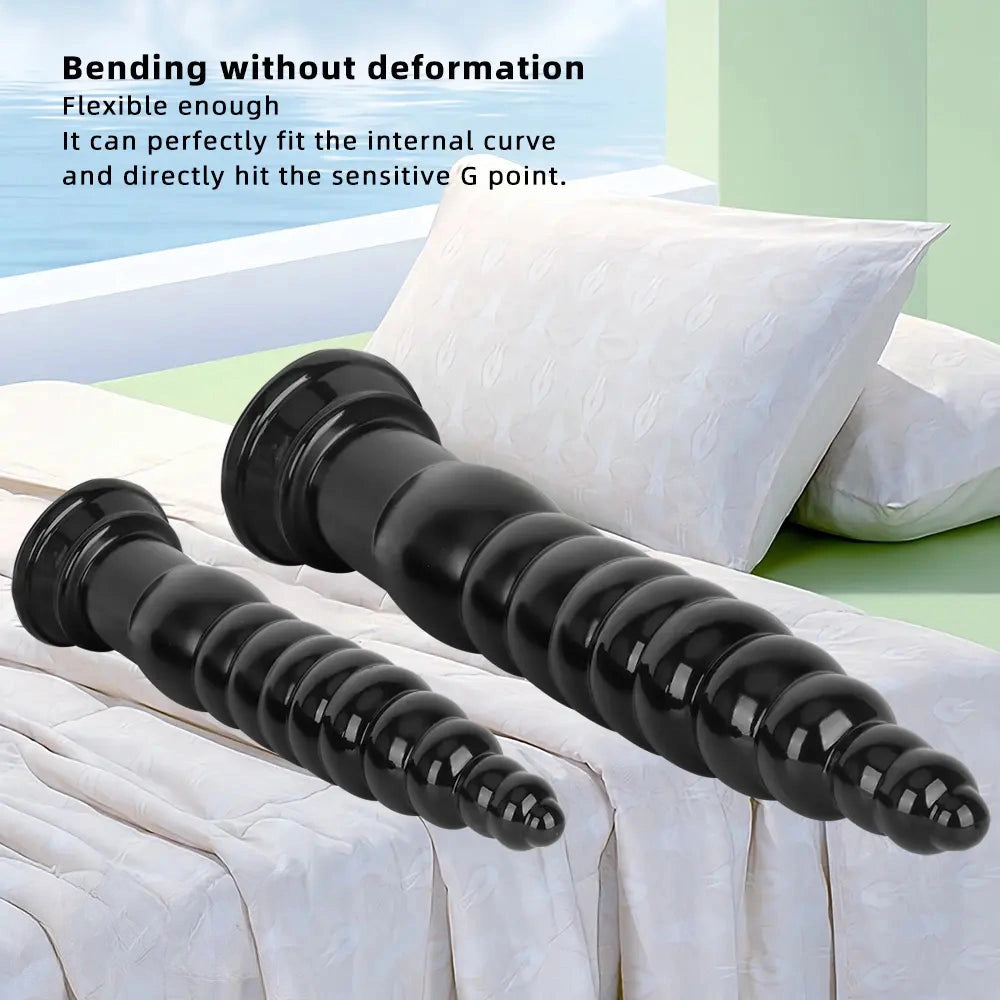 12.6in 17.32in PVC Super Long Large Thick Anal Plug Dildo Anal Torture Toy