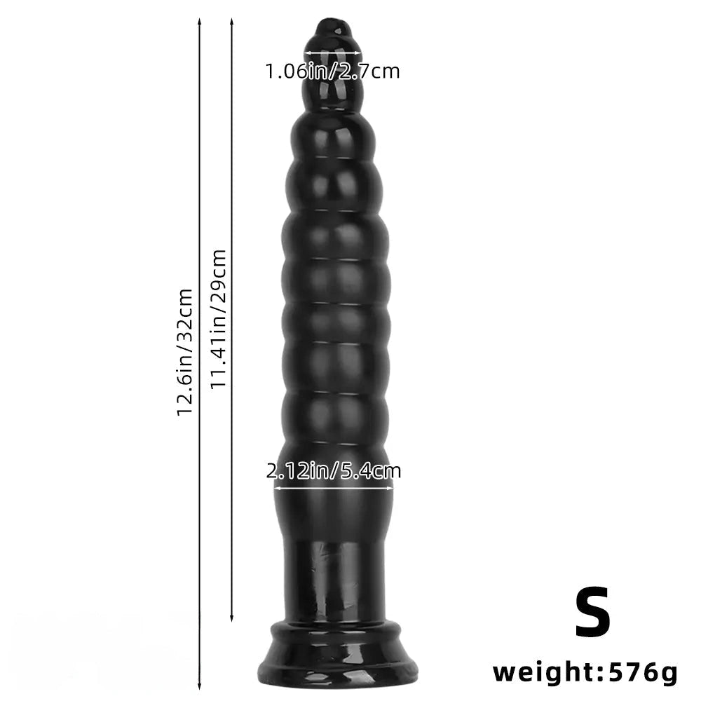 12.6in 17.32in PVC Super Long Large Thick Anal Plug Dildo Anal Torture Toy