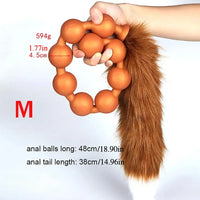 12.6in 18.9in 25.59in Long Anal Beads BDSM Tail Big Butt Plug Dildo