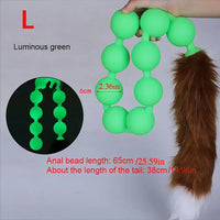 12.6in 18.9in 25.59in Long Anal Beads BDSM Tail Big Butt Plug Dildo