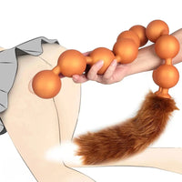 12.6in 18.9in 25.59in Long Anal Beads BDSM Tail Big Butt Plug Dildo