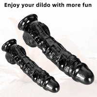 12.6in 9.84in American European Big Black Thick Dildo For Adult