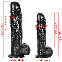 12.6in 9.84in American European Big Black Thick Dildo For Adult