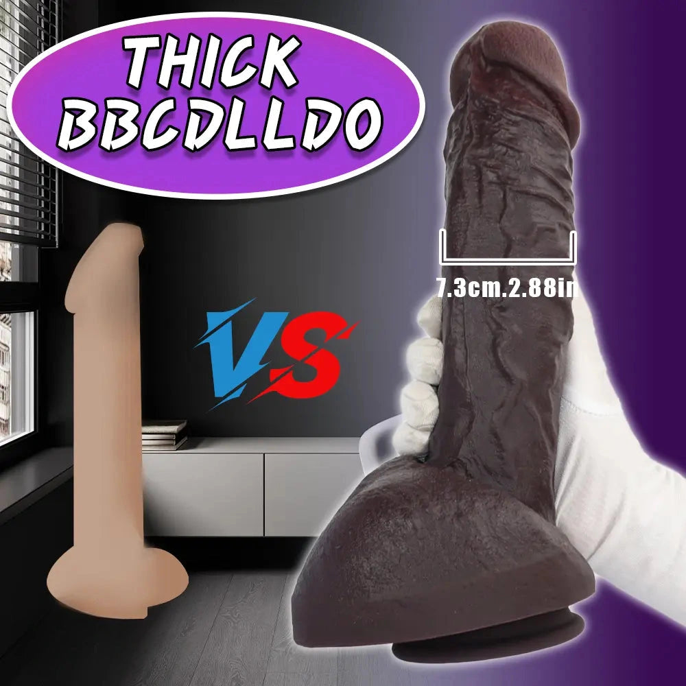 12.6in Big Glans Silicone Soft Huge Thick Dildo For Female G-Spot Vagina