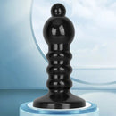 12.6in Black Pull Beads Thick Big Head Penis Anal Plug PVC Dildo