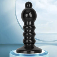 12.6in Black Pull Beads Thick Big Head Penis Anal Plug PVC Dildo