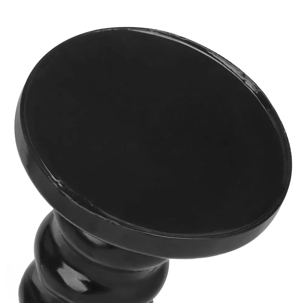 12.6in Black Pull Beads Thick Big Head Penis Anal Plug PVC Dildo