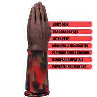 12.6in Double Fisting Realistic Hand Design Soft Liquid Silicone Dildo
