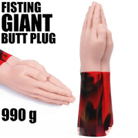 12.6in Double Fisting Realistic Hand Design Soft Liquid Silicone Dildo