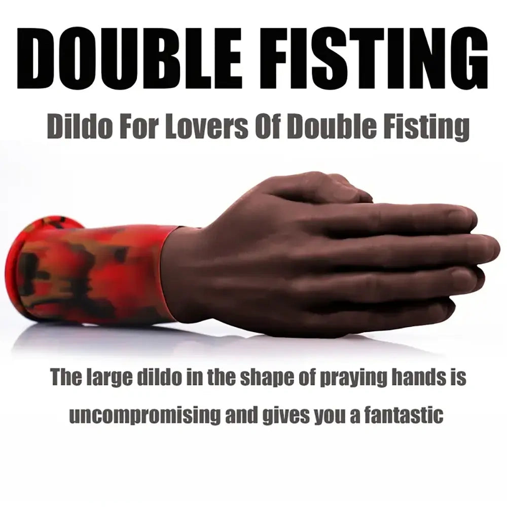 12.6in Double Fisting Realistic Hand Design Soft Liquid Silicone Dildo
