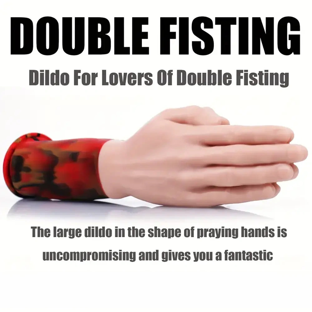 12.6in Double Fisting Realistic Hand Design Soft Liquid Silicone Dildo