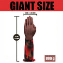 12.6in Double Fisting Realistic Hand Design Soft Liquid Silicone Dildo