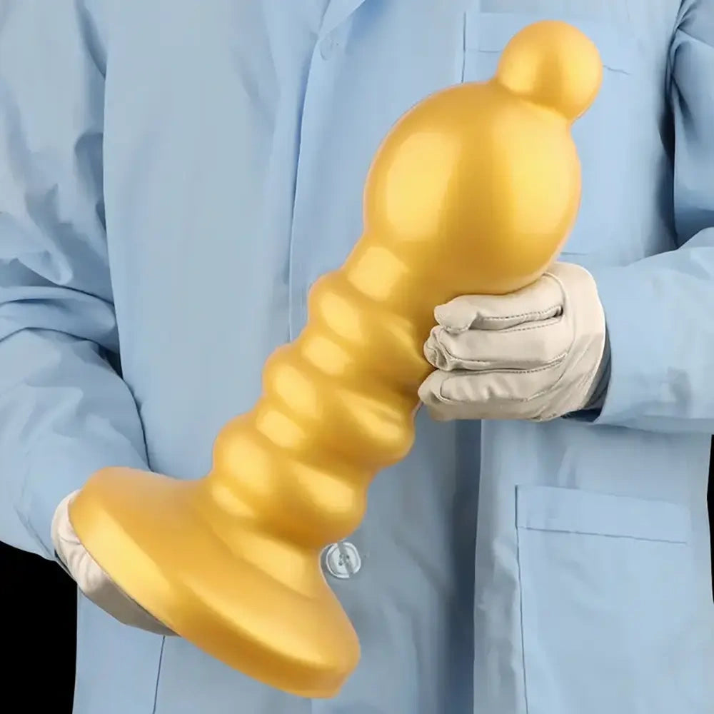 12.6in Huge Anal Beads Liquid Silicone Butt Plug Prostate Anal Dildo