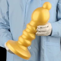 12.6in Huge Anal Beads Liquid Silicone Butt Plug Prostate Anal Dildo